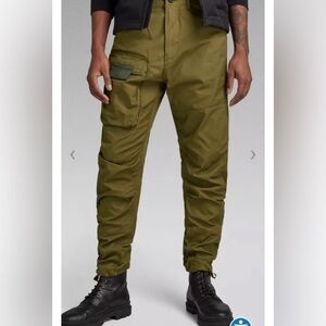 G- Star Raw Men’s Regular Tarered Cargo Pants Dark Olive Green 40x32